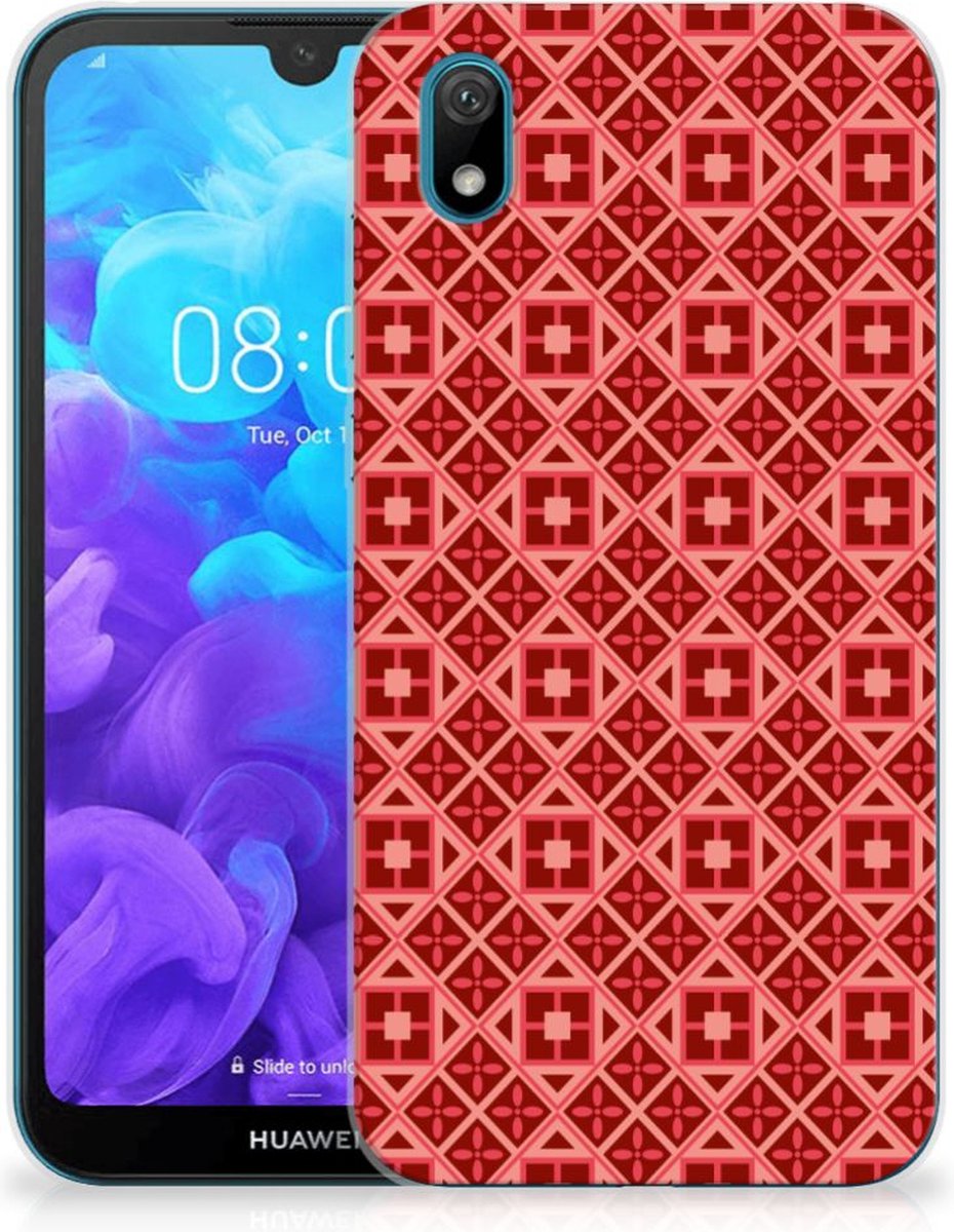 Huawei Y5 (2019) TPU bumper Batik Rood
