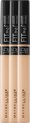 Maybelline New York - Fit Me Concealer - 10 Light - Medium Dekkende Concealer - 3 stuks Voordeelverpakking - 6,8 ml