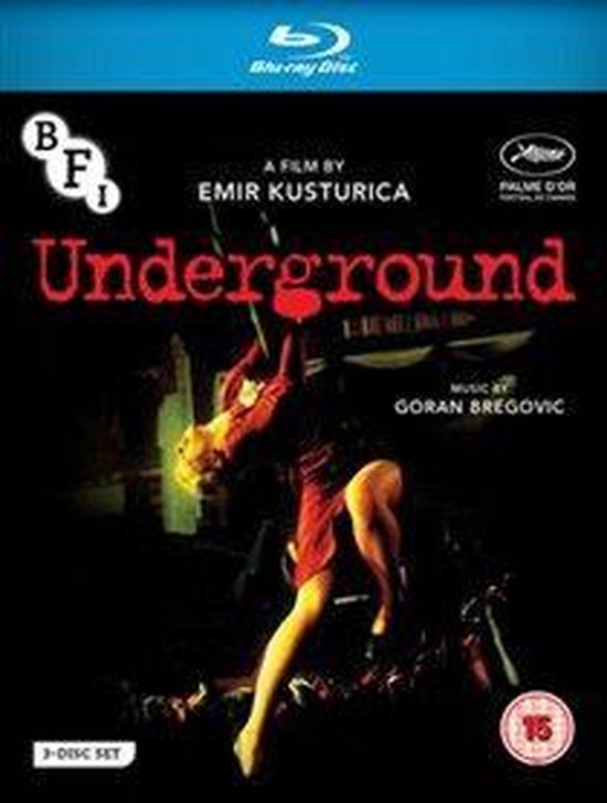 Blu-ray hoes van de film Underground met op de voorkant een vrouw die aan een lus hangt.