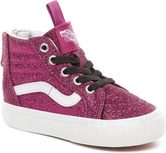 Vans SK8 Hi Sneaker Sneakers - Maat 21 - Unisex - roze/wit/zwart | bol.com