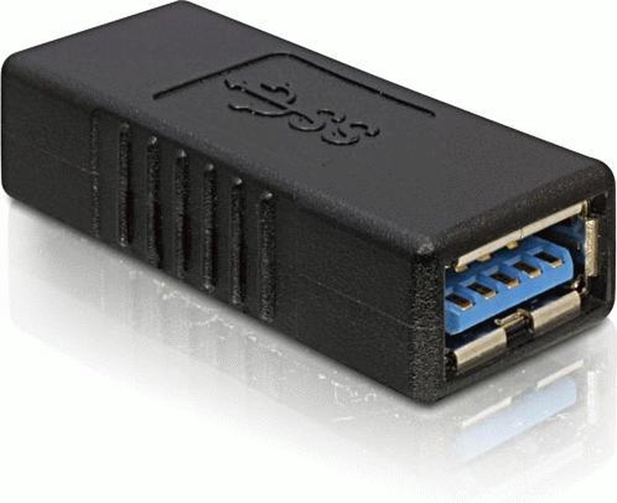 Delock - USB 3.0 A - A  Verloopstekker - Zwart