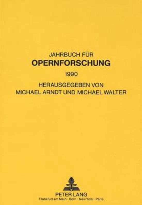 Jahrbuch für Opernforschung 1990 - cover