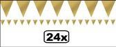 24x Vlaggenlijn goud 10 meter - Vlaglijn thema party feest festival hollywood gala