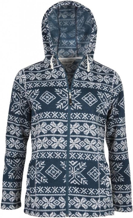 Life-Line Reykja Fleece Jas Dames met Noorse Print | bol.com