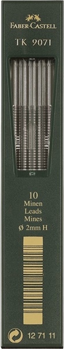 potloodstiftjes Faber-Castell TK9071 2,0mm 2H  doos met 5 stuks