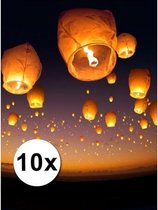 10x witte wensballonnen 50 x 100 cm