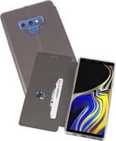 Slim Folio Case - Book Case Telefoonhoesje - Folio Flip Hoesje - Geschikt voor Samsung Galaxy Note 9 - Grijs