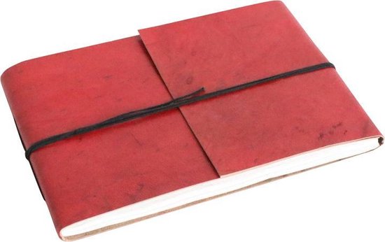 Raw Materials Vora Fotoalbum – 27x18cm – Rood – Witte bladzijden - Leer