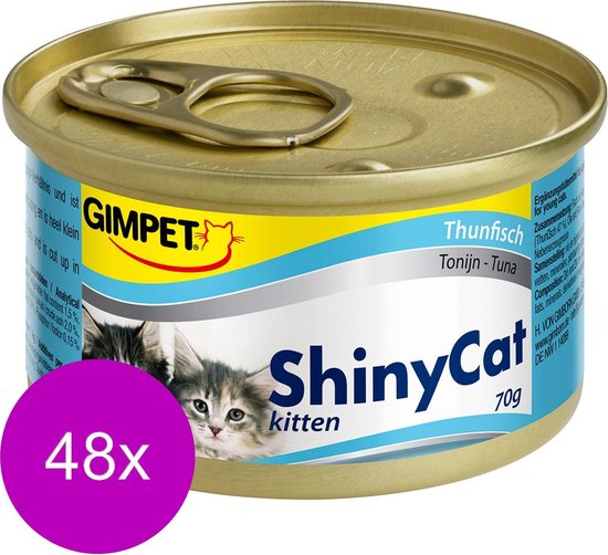 24x GimCat Shinycat Kitten in Jelly Tonijn 70 gr