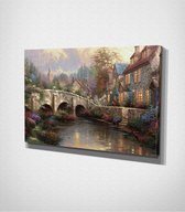 Houses - Painting Canvas - 30 x 40 cm - Schilderij - Canvas - Slaapkamer - Wanddecoratie  - Slaapkamer - Foto op canvas