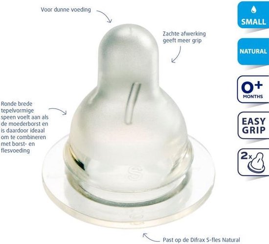 Difrax Baby fles Small - 250 ml - 2 Stuks van Difrax — afbeelding 2