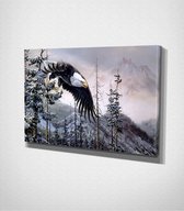 Eagle - Painting Canvas - 30 x 40 cm - Schilderij - Canvas - Slaapkamer - Wanddecoratie  - Slaapkamer - Foto op canvas