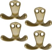 Set van vier bronskleurige dubbele jashaken