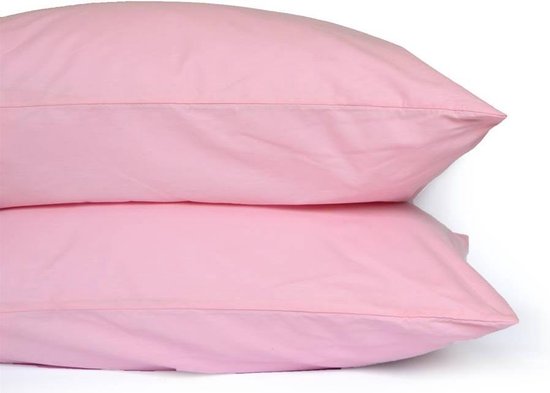 Snoozing - Katoen - Snoozing Taies d'oreiller - Set de 2 - 40x60 cm - Rose