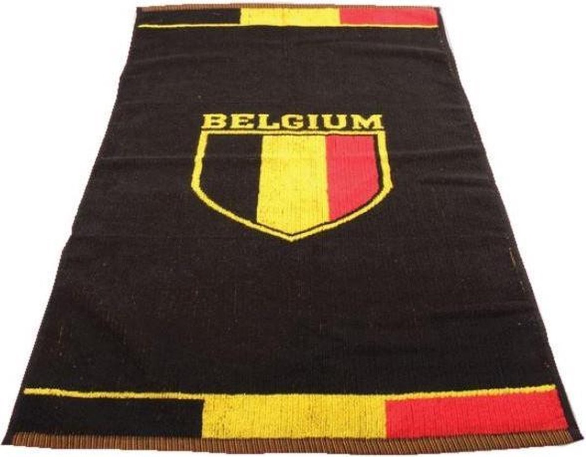 Belgium Drap de bain Belgium Football 150 X 70 Cm Noir | bol.