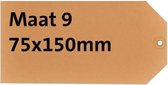 Label hf2 nr9 75x150mm karton 200gr chamois | Doos a 1000 stuk