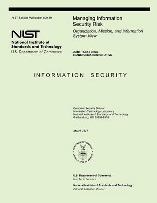 Managing Information Security Risk - cover