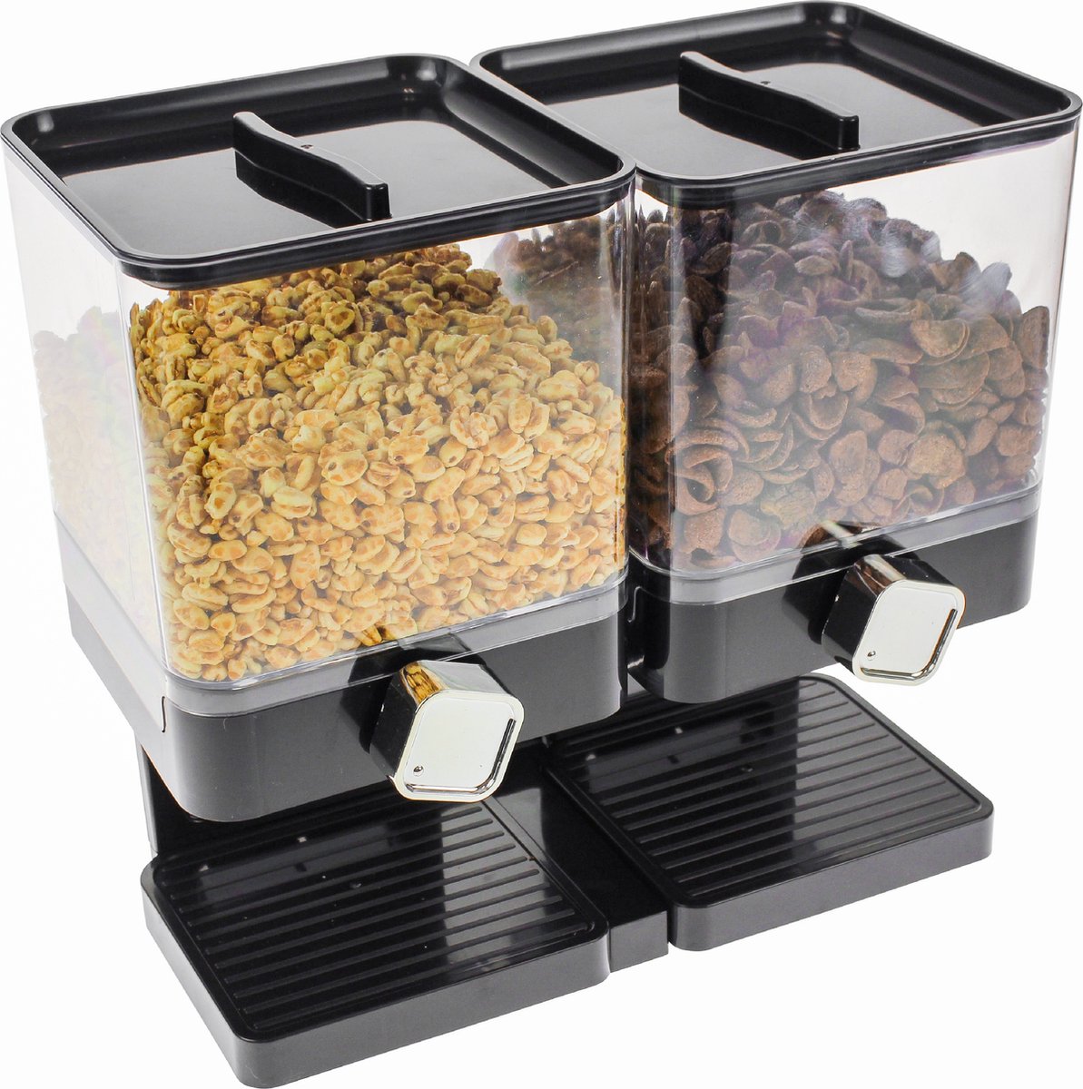United Entertainment - Luxe Dubbele Cornflakes Dispenser - Zwart