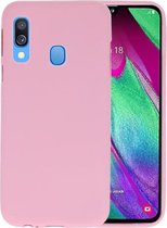 BackCover Hoesje Color Telefoonhoesje voor Samsung Galaxy A40 - Roze