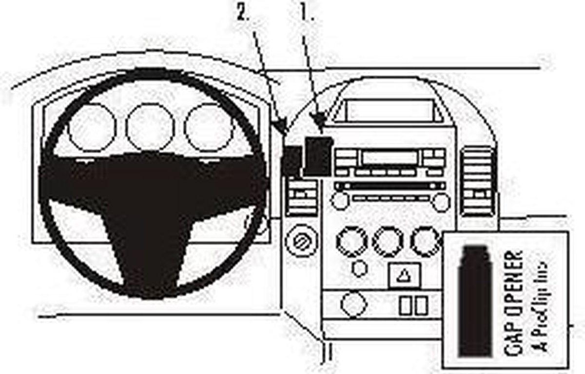 Brodit ProClip houder geschikt voor Nissan Titan 2004-2007 Center mount