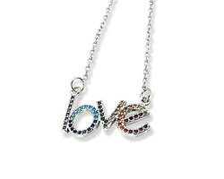 Amanto Ketting Evira - 316L Staal - Liefde / Love - 23x14mm - 50cm