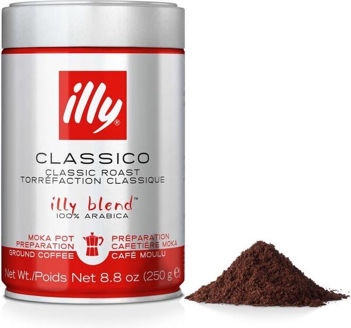 illy - Koffie Moka maling classico 250 G gemalen