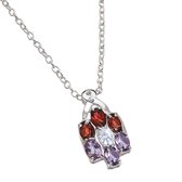 collier met amethist - granaat en swaroski elements
