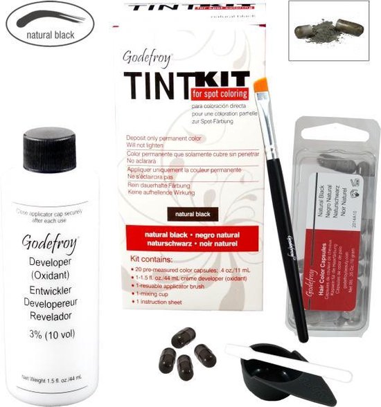 Godefroy Professional Eyebrow Tint Kit Natural Black (20 Toepassingen