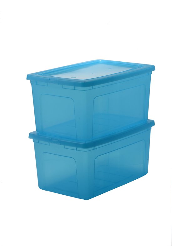 efficiënt Slecht Viool IRIS Clearbox Opbergbox - 50 l - Kunststof - Transparant blauw - 2 stuks |  bol.com