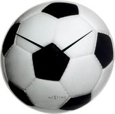NeXtime Voetbal Johan - Klok - Rond - Glas - Ø30 cm - Multi