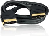 GoldMaster CAB-S08 SCART SCART-kabel 1,5 m SCART (21-pin) Zwart