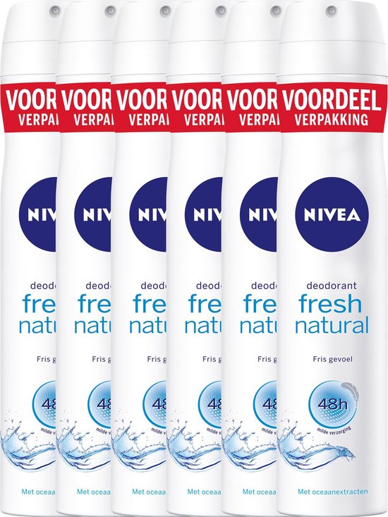 NIVEA Fresh Natural Spray 200ml voordeelpakket 5+1 gratis