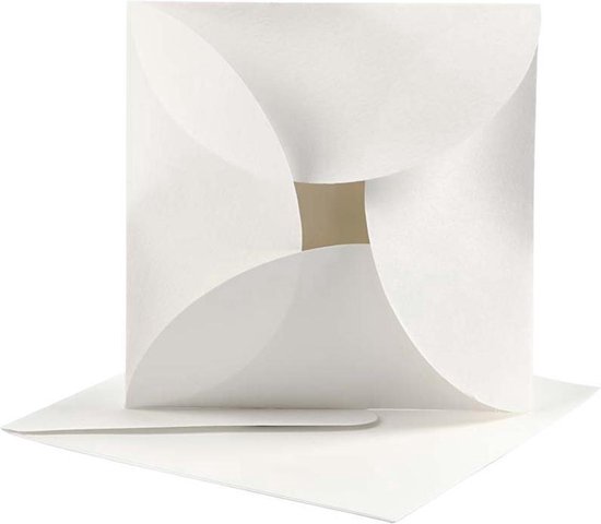100 vellen blanco vouwkaarten, vouwkaarten 10 x 14 cm, 300 g/m² plaatskaarten, doe-het-zelf wenskaarten, cadeau met afgeronde hoek voor uitnodiging, verjaardag, Kerstmis (wit