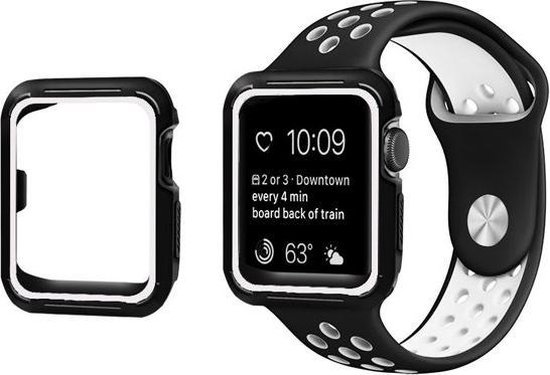 DrPhone Apple Watch 1/2/3 42 mm Dual TPU Sport Siliconen Case - Volledige  bescherm | bol.com