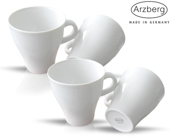 Arzberg move koffiekopjes - Porselein - Designkopjes - 8 stuks - Wit |  bol.com