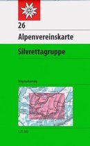 DAV Alpenvereinskarte 26 Silvrettagruppe 1 : 25 000 Wegmarkierungen