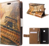 Parijs agenda wallet case hoesje Microsoft Lumia 532