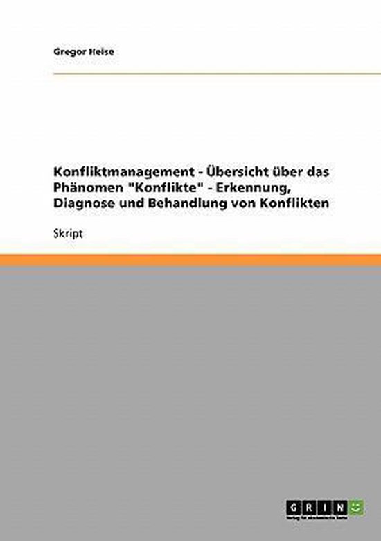 Konfliktmanagement  -  Übersicht über das Phänomen "Konfl ... - cover