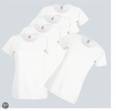 Fruit of the Loom Dames T-shirt wit maat XL (onbedrukt - 5 stuks)