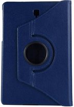 H.K. Draaibaar/Boekhoesje hoesje donkerblauw geschikt voor Samsung Galaxy tab A 2018 10.5 inch T590 + Glasfolie