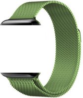 KELERINO. Milanees bandje - bandje geschikt voor Apple Watch Series 4 (44mm) - Groen