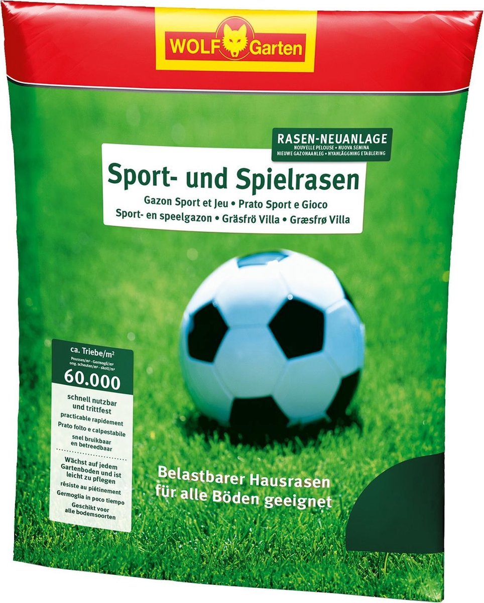 WOLF-Garten Sport & Spel Gazon LG 50 - voor 50m2 - kiemt snel - eenvoudig onderhoud - intensief gebruik - alle bodemsoorten