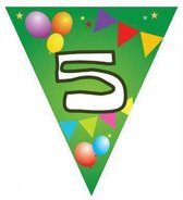 Vlaggenlijn leeftijd 5 jaar Karton - Verjaardag thema feest fun festival