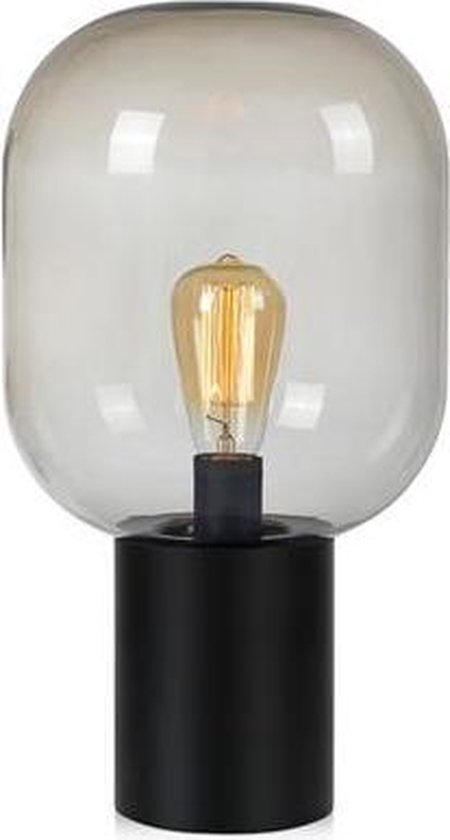 Markslöjd BROOKLYN tafellamp E27 60 W Zwart smoked glas