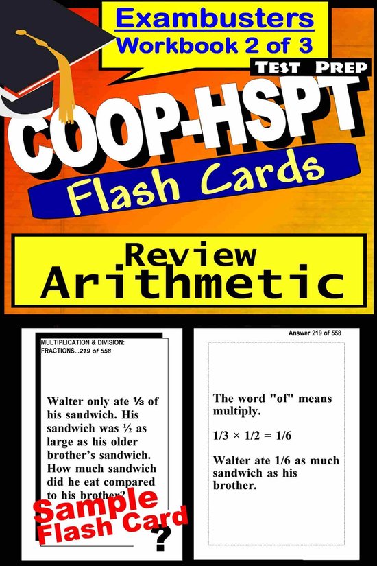 Exambusters COOP 2 - COOP-HSPT Test Prep Arithmetic Review--Exambusters Flash Cards--Workbook 2 of 3
