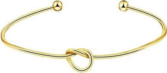 24/7 Jewelry Collection Knoop Bangle Armband - Goudkleurig