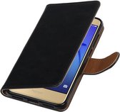 MP Case zwart book case style voor Huawei P8 Lite 2017 wallet case