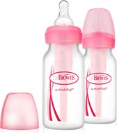 Dr. Brown's - Standaardfles 120 ml roze duopack Options Bottle