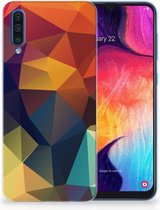 Geschikt voor Samsung Galaxy A50 TPU Hoesje Design Polygon Color
