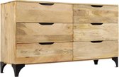 Houten ladekast 140x45x80 cm mango hout / Houten schoenenkast / dressoir kast / gangkast schoenen kast / commode kast / opbergkast